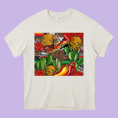 Mexican Cacti Heavy Core Tee Designed By Artiststas