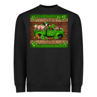 Black st Patricks farm animals truck Heavyweight Sweatshirt - Jasminsmagicworld