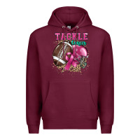 Burgundy Tackle Cancer Premium Hoodie - HowdyJamesFarm