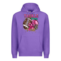 Purple Tackle Cancer Premium Hoodie - HowdyJamesFarm