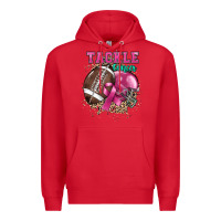 Red Tackle Cancer Premium Hoodie - HowdyJamesFarm