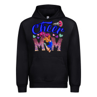 Black Cheer Mom Urban Hoodie - CowhideDigitalArt