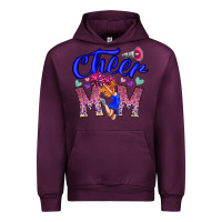 Mauve Wine Cheer Mom Urban Hoodie - CowhideDigitalArt