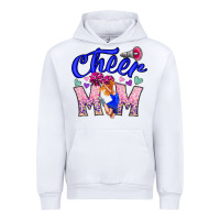 White Cheer Mom Urban Hoodie - CowhideDigitalArt