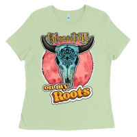 Matcha blame it all on my roots bull skull black Ladies Tee - JahusDesignShop