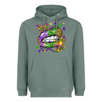 Sage mardi gras lip olivia Heavyweight Hoodie - OliviaCreatesArt