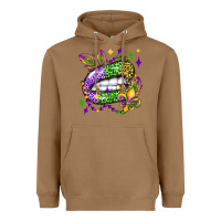 Toasted Coconut mardi gras lip olivia Heavyweight Hoodie - OliviaCreatesArt