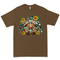 Cacao western gnome sunflowers rainbow Premium Tee - BarkalooDesign
