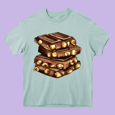 Nut And Chocolate Heavy Core Tee Designed By Adodesignshop