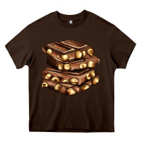 Chocolate Brown nut and chocolate Heavy Core Tee - AdoDesignShop