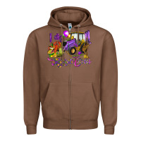 Chestnut I dig Mardi Gras Zipper Hoodie - HowdyJamesFarm