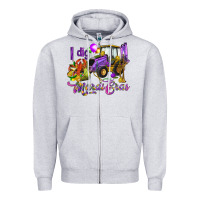 Heather Grey I dig Mardi Gras Zipper Hoodie - HowdyJamesFarm
