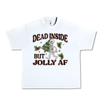 White dead inside but jolly af Urban Heavy Tee - MaliasSmallBusiness