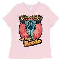 Bubblegum Pink blame it all on my roots white Ladies Tee - JahusDesignShop