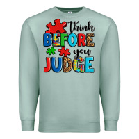Seafoam think before you judge Premium Sweatshirt - OliviaCreatesArt