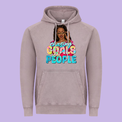 Chasing Goals Not People Vintage Hoodie Designed By Nancycooperartshop