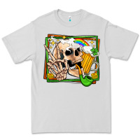 Dove Grey st patricks day peace skull Premium Tee - Jasminsmagicworld