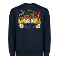 Navy louisiana state Heavyweight Sweatshirt - BarkalooDesign