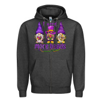 Charcoal Heather I need more beads with gnomies Zipper Hoodie - HowdyJamesFarm