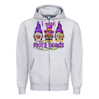 Heather Grey I need more beads with gnomies Zipper Hoodie - HowdyJamesFarm