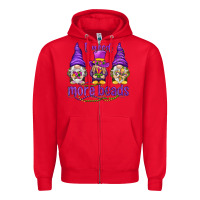 Red I need more beads with gnomies Zipper Hoodie - HowdyJamesFarm