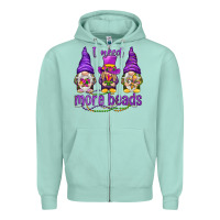Seafoam I need more beads with gnomies Zipper Hoodie - HowdyJamesFarm