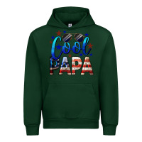 Forest Green Cool Papa American Flag 4th of July Urban Hoodie - LillyAllenDesigns