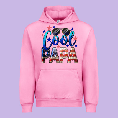 Cool Papa American Flag 4th Of July Urban Hoodie Designed By Lillyallendesigns