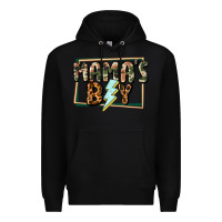 Black Mama's boy Mother's Day Premium Hoodie - CowGirlArtShop