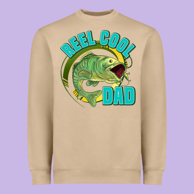 Reel Cool Dad Heavyweight Sweatshirt Designed By Jasminsmagicworld