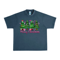 Midnight Navy Merry Christmas Nurse trees Urban Heavy Tee - MaliasSmallBusiness