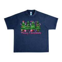 Navy Merry Christmas Nurse trees Urban Heavy Tee - MaliasSmallBusiness