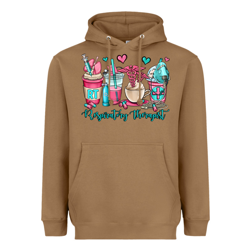 Rt Respiratory Therapist Coffee Cups Heavyweight Hoodie by OliviaCreatesArt | Teevron