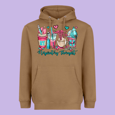 Rt Respiratory Therapist Coffee Cups Heavyweight Hoodie Designed By Oliviacreatesart