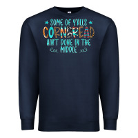 Navy Some Of Y'alls Cornbread Ain't Done In The Middle Premium Sweatshirt - CowCowDesign
