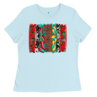 Baby Blue cinco de mayo vibes brushstrokes Ladies Tee - Artiststas