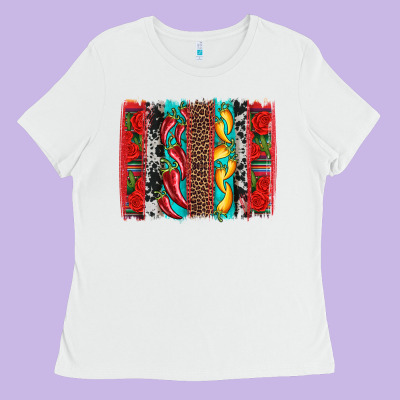 Cinco De Mayo Vibes Brushstrokes Ladies Tee Designed By Artiststas