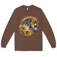 Chestnut arabian horse with sunflowers Long Sleeve Tee - LillyAllenDesigns