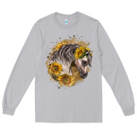Moon Dust arabian horse with sunflowers Long Sleeve Tee - LillyAllenDesigns