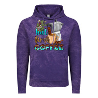 Cloud Purple coffee cups but first coffee Vintage Hoodie - NancyCooperArtShop