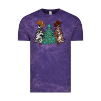 Cloud Purple cowhide with gemstones trees Vintage Tee - MaliasSmallBusiness