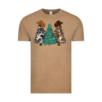 Vintage Coffee cowhide with gemstones trees Vintage Tee - MaliasSmallBusiness