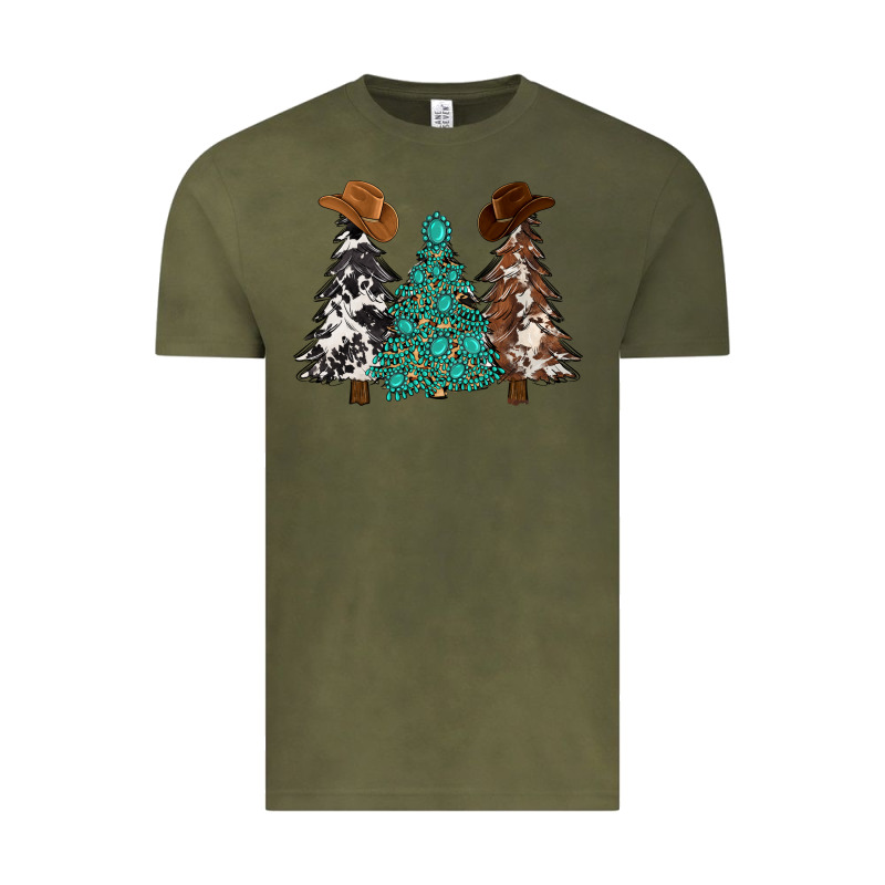 Cowhide With Gemstones Trees Vintage Tee by MaliasSmallBusiness | Teevron