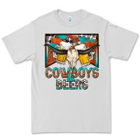 Dove Grey cowboys and beers Premium Tee - NancyCooperArtShop