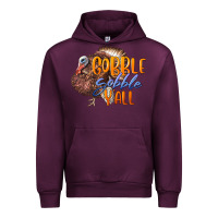 Mauve Wine Fall Gobble Gobble Y'all Urban Hoodie - LillyAllenDesigns