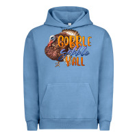 Pigment Pebble Blue Fall Gobble Gobble Y'all Urban Hoodie - LillyAllenDesigns