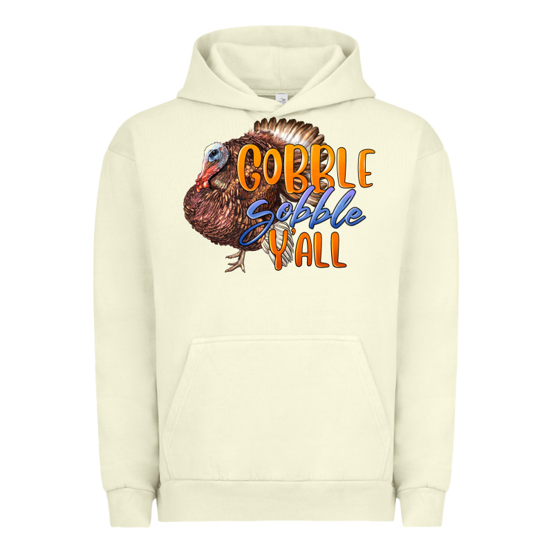 Fall Gobble Gobble Y'all Urban Hoodie by LillyAllenDesigns | Teevron