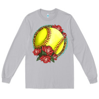 Moon Dust Western Softball With Roses Long Sleeve Tee - LillyAllenDesigns