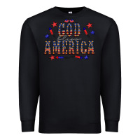 Black 4 july god bless america western Premium Sweatshirt - CowCowDesign