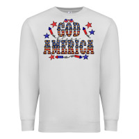 Dove Grey 4 july god bless america western Premium Sweatshirt - CowCowDesign
